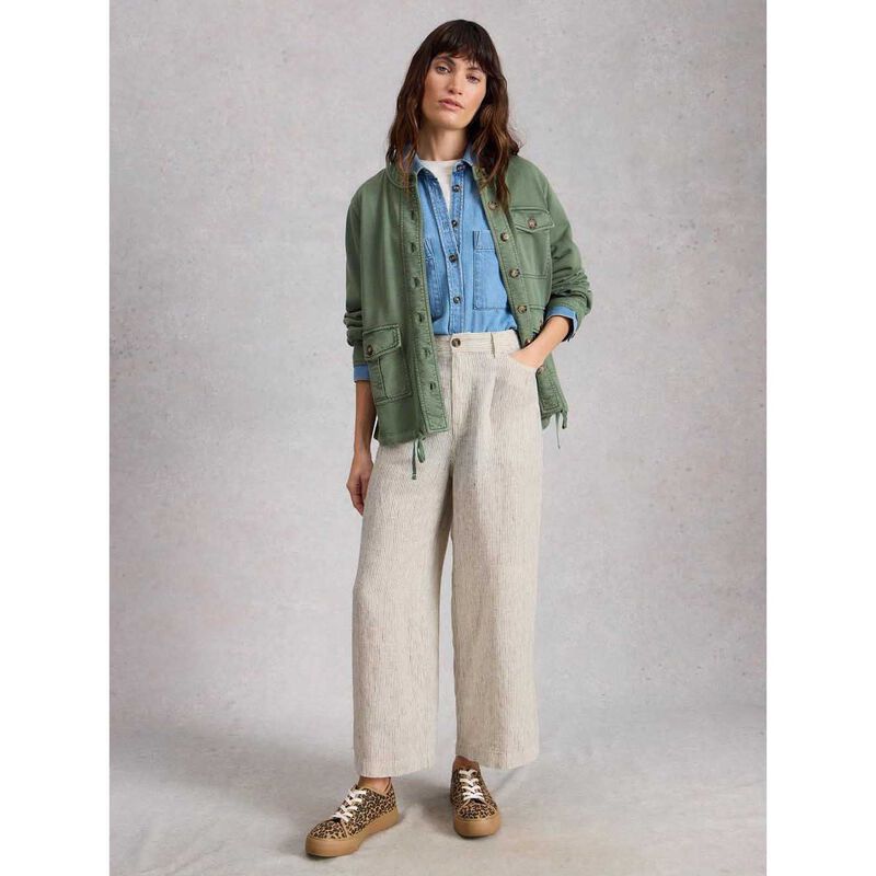 White Stuff Tia Linen Wide Leg Crop image number 3